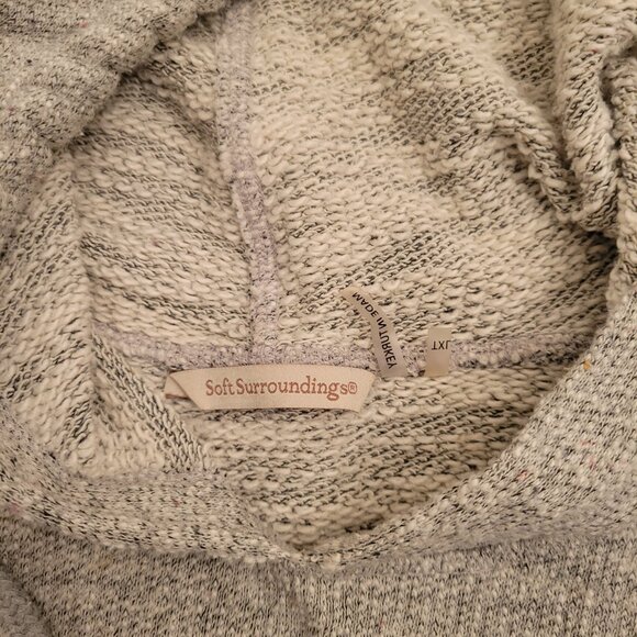 Soft Surroundings Size TXL Lazy Day Lounger Hooded Sweatshirt Grey Maxi Dress - Picture 4 of 10